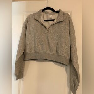 Abound Light Gray Quarter-Zip Pullover